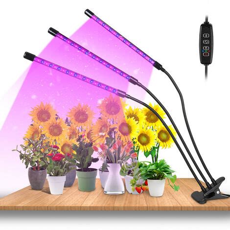 VINGO LED Pflanzenlampe Grow Light Pflanzenleuchte Pflanze 4 Kopf Light