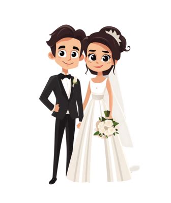 Wedding Caricature PNGs for Free Download