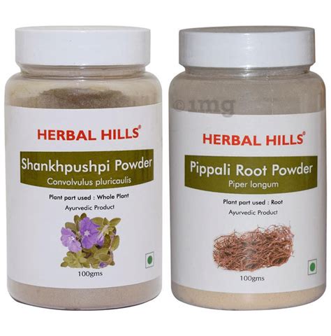 Herbal Hills Combo Pack Of Shankhpushpi Pippali Root Powder Gm