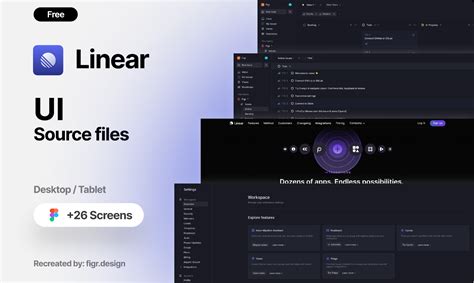 Linear Ui Free Ui Kit Recreated Figma