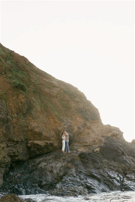 Rodeo Beach Sunset Engagement Photos in Marin County, CA