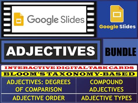 Adjectives Google Slides Bundle Teaching Resources