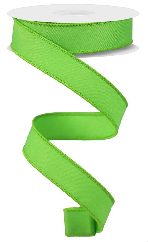 Free Shipping Yards Wired Solid Lime Green Ribbon Etsy In