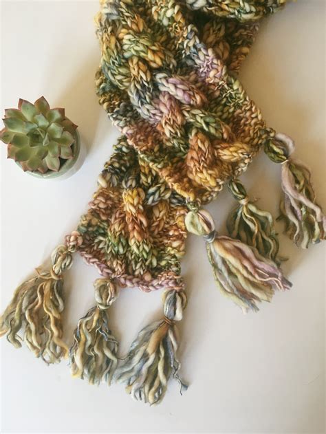 Chunky Cable Knit Scarf Pattern