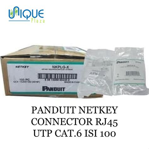 Jual PANDUIT NETKEY CONNECTOR RJ45 UTP CAT 6 ISI 100 ORIGINAL