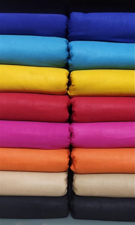 Polyester Cotton Plain Pic Khadi Fabric SDM 11 Plain Solids At Rs 45