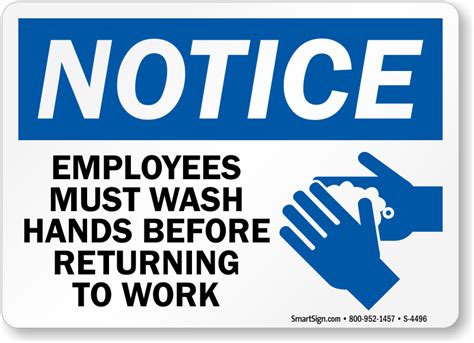 Hand Washing Signs Wash Your Hands Sign Employee Wash Hands Signs