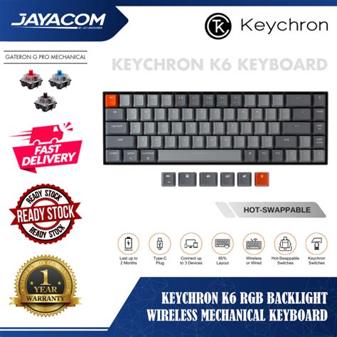Keychron K Rgb Backlight Wireless Mechanical Keyboard Gateron G Pro Mechanical Hot Swappable