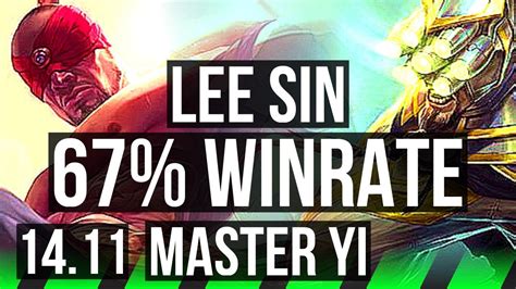 Lee Sin Vs Master Yi Jgl Winrate Godlike Kr Master