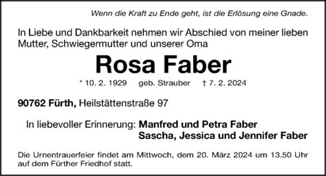 Traueranzeigen Von Rosa Faber Trauer Nn De