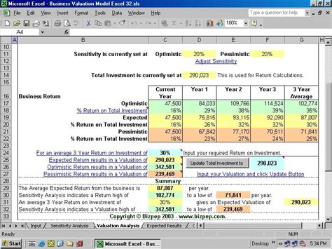 Business Valuation Model Excel - download the business valuation model ...