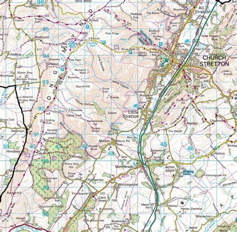 Shropshire Hills - AONB Wall Map - 2024