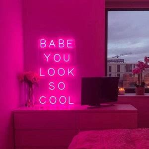 Babe You Look So Cool Custom Waterproof Flex Wedding Neon Sign Handcrafted Love Sign For Shop