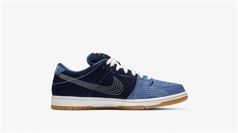 Nike Sb Dunk Low Pro Prm Sashiko Navy And Brown End Launches