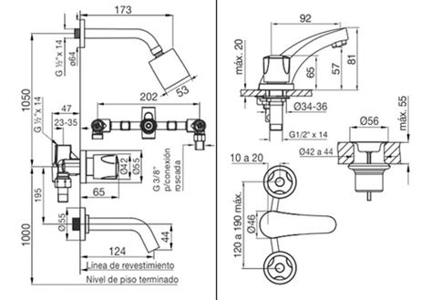 Griferia Lavatorio Bidet Ducha Fv Pampa Compresion Ba O P Filhos Srl