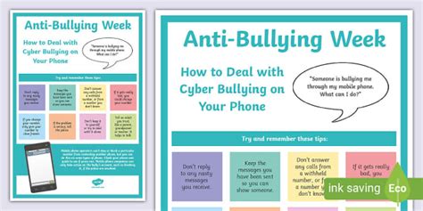 Anti Bullying Week How To Deal With Cyber Bullying On Your Phone Poster