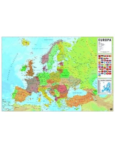 Poster Mapa Europa F Sico Politico