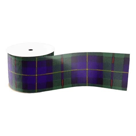 Macleod of Harris clan Plaid Scottish tartan Grosgrain Ribbon | Zazzle