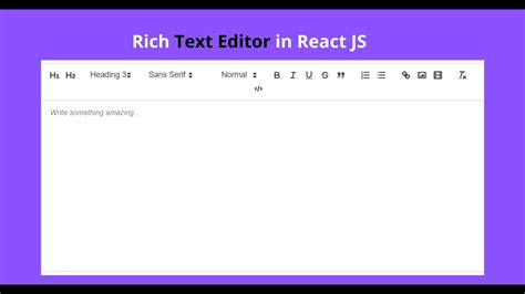 Build Rich Text Editor In React Js Youtube