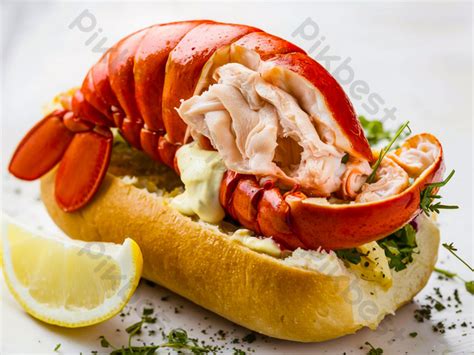 Luscious Lobster Roll A Homemade Seafood Delight Photo | JPG Free Download - Pikbest