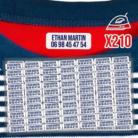 210 Étiquettes Thermocollantes Pour Vêtements Personnalisables Pour