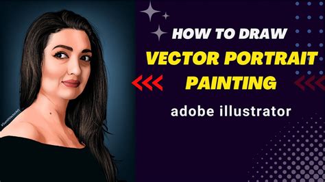 How To Draw Vector Portrait In Adobe Illustrator 2023 Digital Drawing