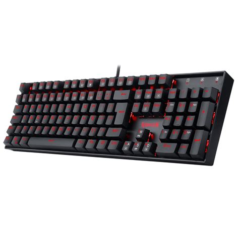 Teclado Mec Nico Gamer Redragon Mitra Led Vermelho Switch Blue Abnt