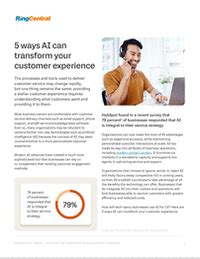 5 Ways AI Can Transform Your Customer Experience Free EBook