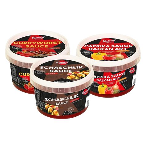 Walsdorf Gourmet Saucen Set Schalen G X Schaschlik Sauce X