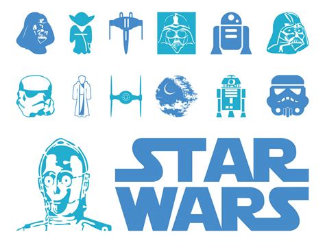 Star Wars Logo And Characters Vector Art & Graphics | freevector.com