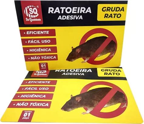 Ratoeira Adesiva Armadilha Cola Rato Pega Facil Pragas Parcelamento