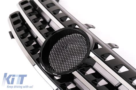 Front Grille Suitable For Mercedes Ml M Class W Black Chrome