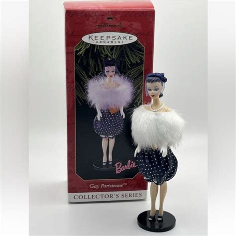 1999 Barbie Hallmark Keepsake Christmas Ornament GAY PARISIENNE 6 In