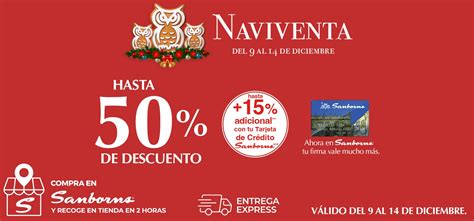 Sanborns Venta Navideña Naviventa 9 al 14 de diciembre 2022