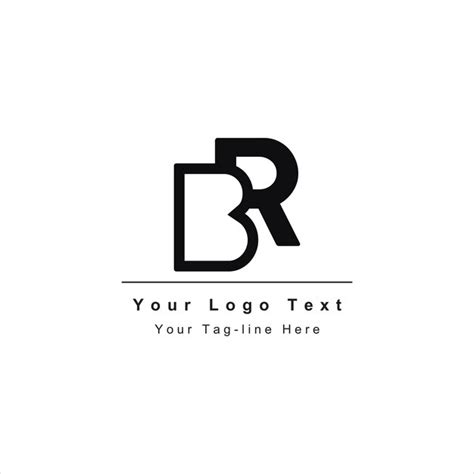 Premium Vector Br Or Rb Letter Logo Initial Design Icon