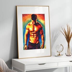 Male Model Figure Queer Art Gay Artwork Naked Men Print Lgbt Painting Best Gift For