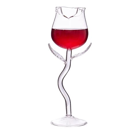 Rose Wine Glasses Creative Wine Goblet Champagne Flutes Classy Red Wine Glass Ideal Ts For