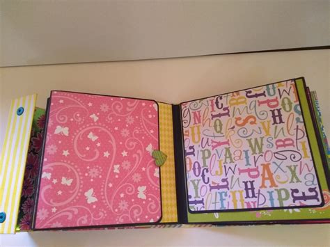 Handmade Scrapbook Album In Cardboard And Paper Handcrafted Gift Photo