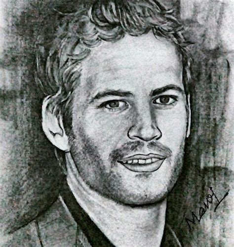 Pencil Sketch Of Paul Walker Desi Painters