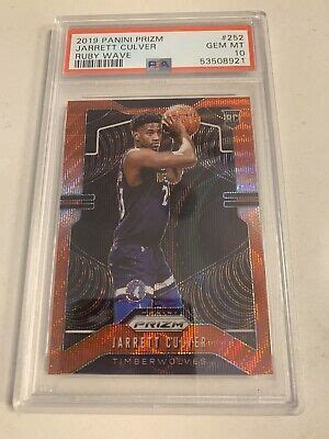 2019 20 Panini Prizm PSA 10 Ruby Red Wave 252 Jarrett Culver RC