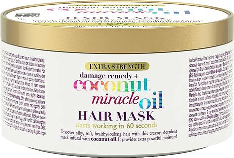 Ogx Coconut Miracle Oil Hair Mask For Damaged Hair G White Amazon