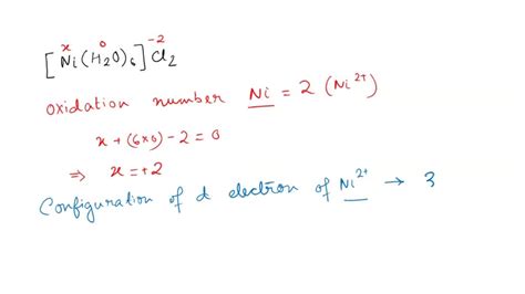 SOLVED The Compound Ni H2O 6 Cl2 Is Paramagnetic Determine The