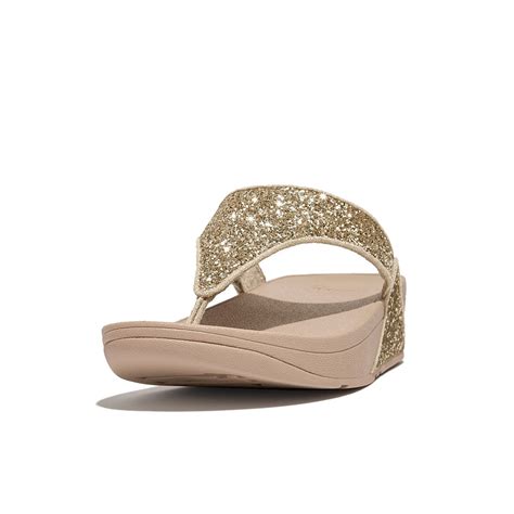 Lulu Glitter Toe Post Sandals Latte Beige X A Fitflop Singapore