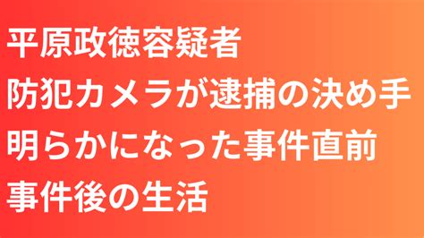 防犯カメラが平原政徳を暴く！犯行時の動きと直後の行動が明らかに！ Koshiトレンドブログ