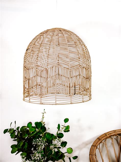 Raw Lace Rattan Pendant Light L FREE SHIPPING Haus Of Rattan