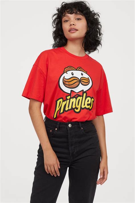 Printed T Shirt Redpringles Ladies Handm Gb 1 Aesthetic T Shirts