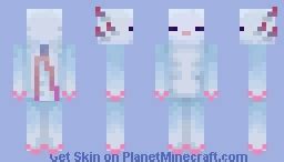 Cyan Axolotl Minecraft Skin