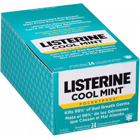 Listerine Cool Mint Pocketpaks Oral Freshener For Bad Breath Instantly