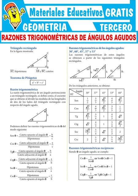 Razones Trigonométricas De Ángulos Agudos Maryorith Pijo Udocz