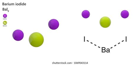 Barium Iodide Inorganic Compound Formula Bai2 Stock Illustration 1069043114